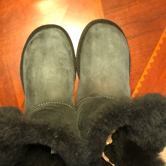 UGG Black Bailey Short Button Boots - Picture 7 of 8